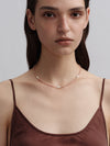 OLIO E ACETO Tanabata Special Collection Rhodonite Pearl Beaded Necklace OLIO-OA13N38-YFC Silver/Pink Orange
